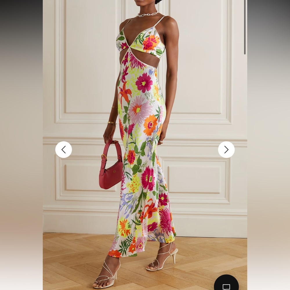 Reformation Poppies Silk Dress Fabrizia